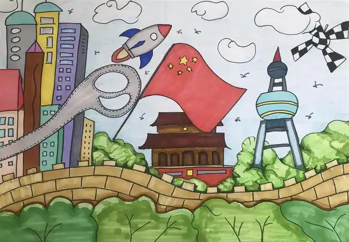 改革开放40周年主题绘画