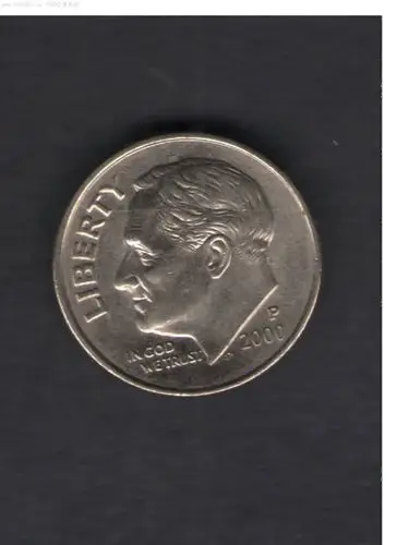 2000年10美分流通硬币