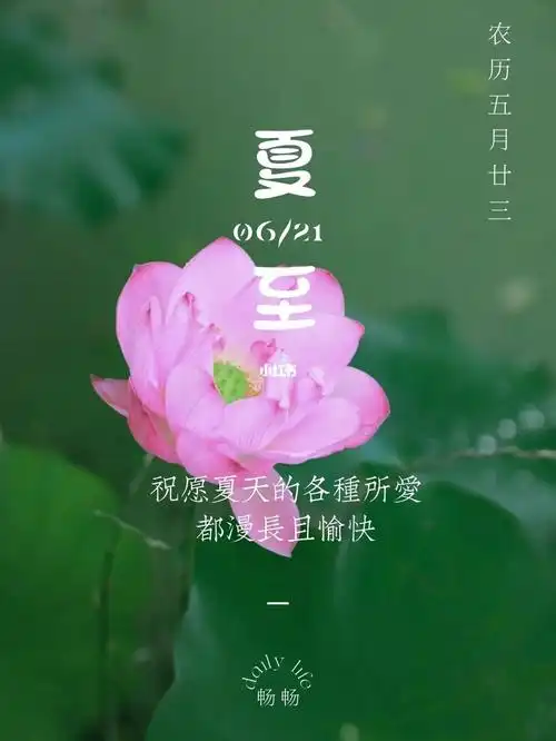 夏至快乐夏至节气日签图