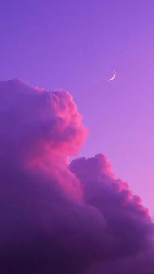 紫色梦幻天空云霞