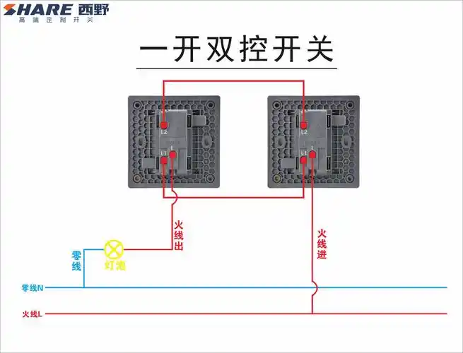 西野开关插座接线图,墙壁开关实物接线图