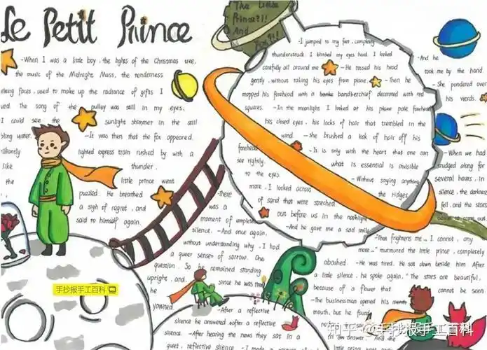 森林王子英文手抄报 小王子手抄报