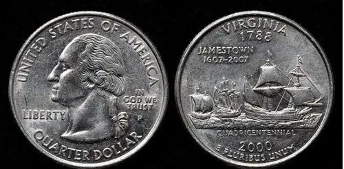 展开全部 这是25美分硬币