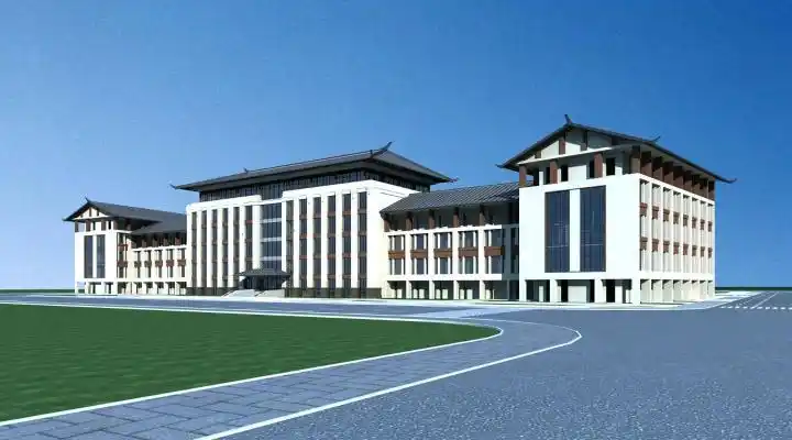 中式单体建筑 多层办公楼