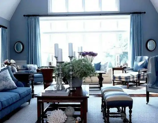 蓝色客厅设计梦幻享受空间