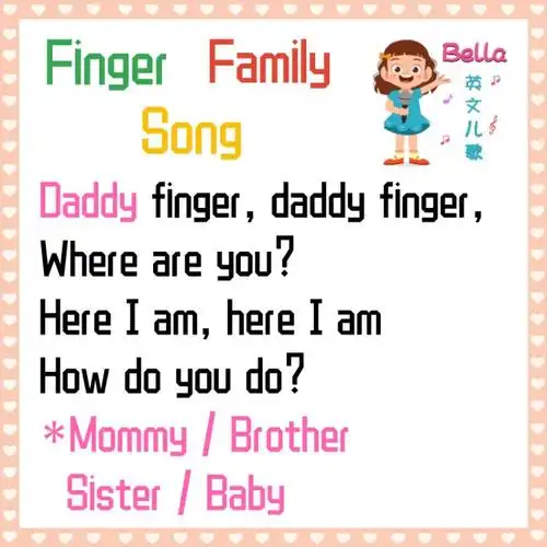 finger family song 手指家族歌 2.歌词跟读