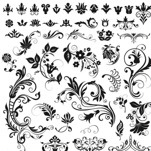 欧式花纹花边设计矢量素材图片