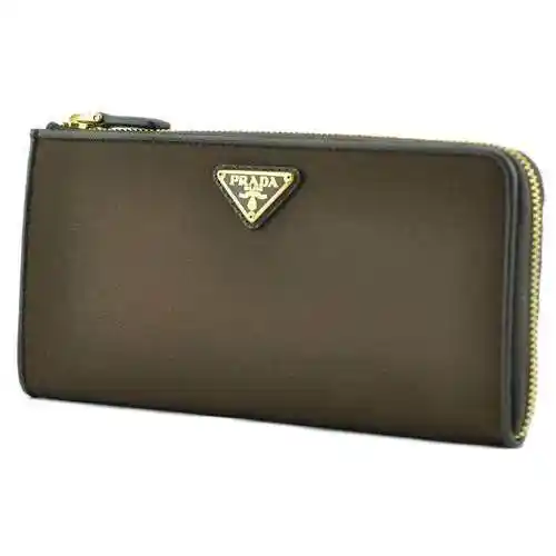 prada普拉达咖色尼龙女士拉链钱包_【未使用】新_2430元_19.