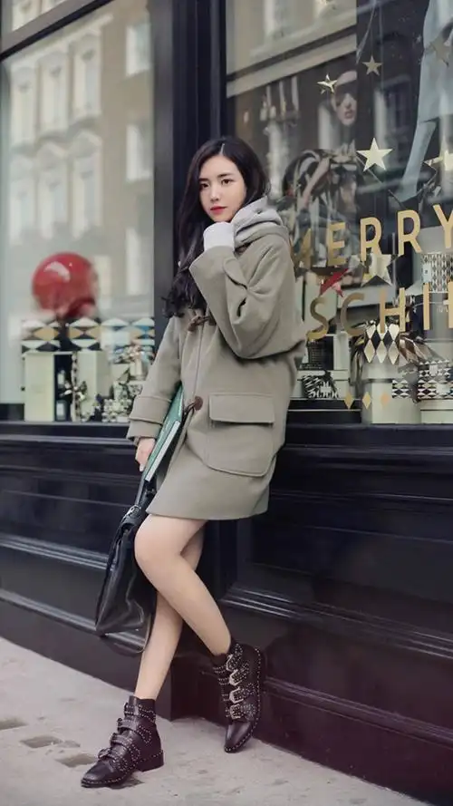 韩国美女时尚街拍,高清图片,手机锁屏桌面-壁纸族