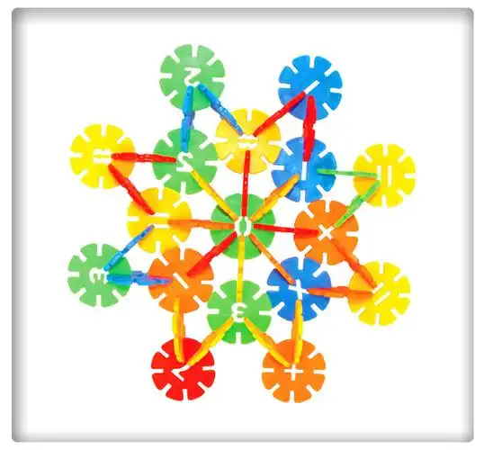 新款可拼图计算数字雪花片智力积木益智玩具雪花片约150片批发