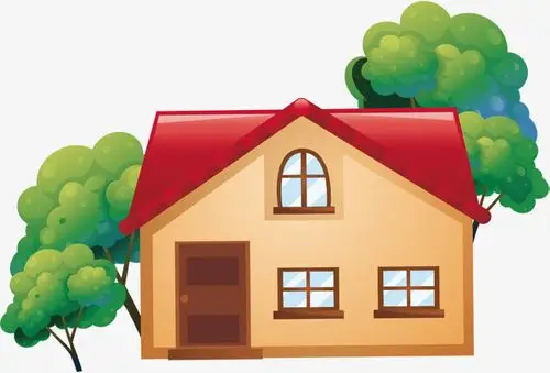 卡通可爱的小房子矢量图装饰插画素材