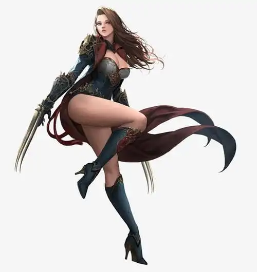 创意合成立绘性感女骑士素材免费下载_觅元素
