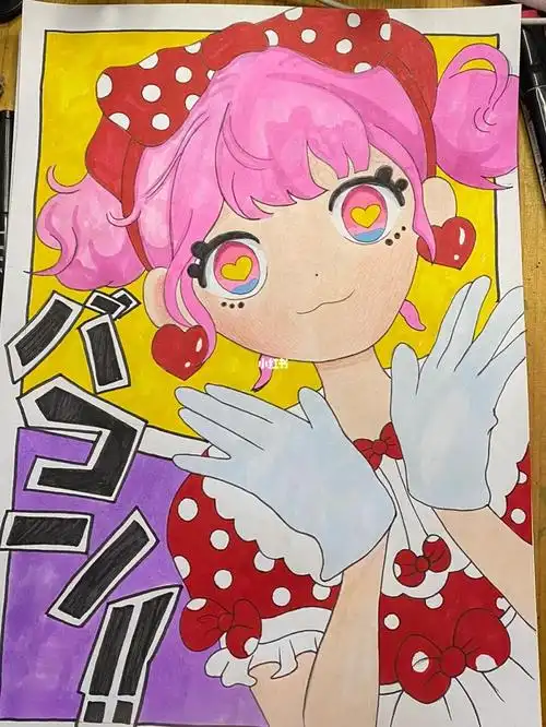 动漫女孩双丸子头