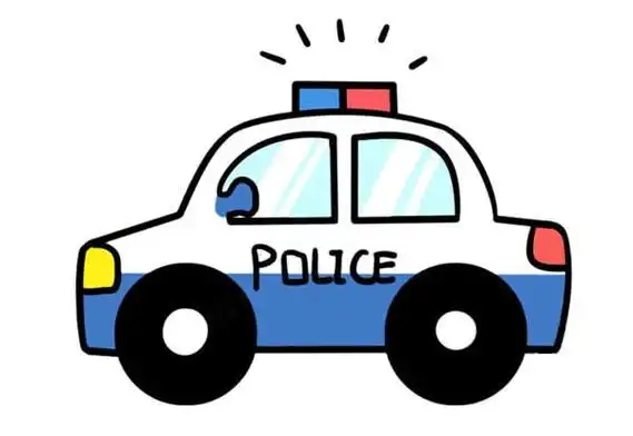 怎么画警车警车简笔画画法步骤图片