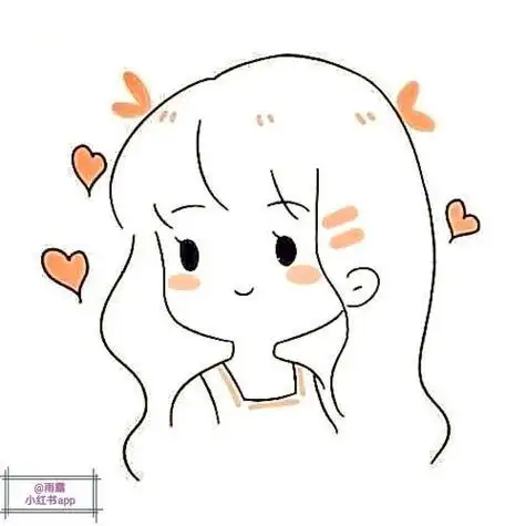 简笔画|可爱小女孩头像小姐姐卡通人物线稿简笔画头像线稿教程简可爱