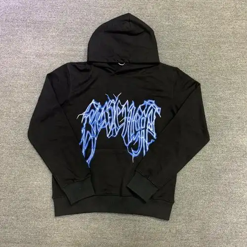 revengebluehoodielightninglogo雷电闪电连帽卫衣卫衣