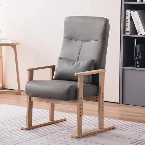 龙遥鹿 多功能实木休闲老人椅子靠背椅带扶手老年人折叠躺椅家用午休