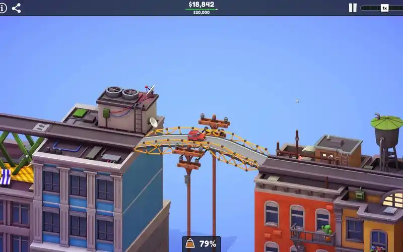 电力线【桥梁建筑师3】4k最高画质 初见简单粗暴玩法 poly bridge 3