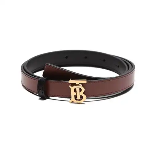 博柏利burberry女款牛皮革金色tb标志搭扣不可裁剪双面皮带腰带