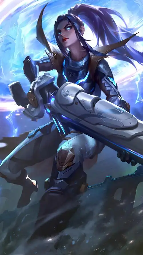 lol英雄联盟 皮城女警 凯特琳 caitly 未来战士 手机壁纸
