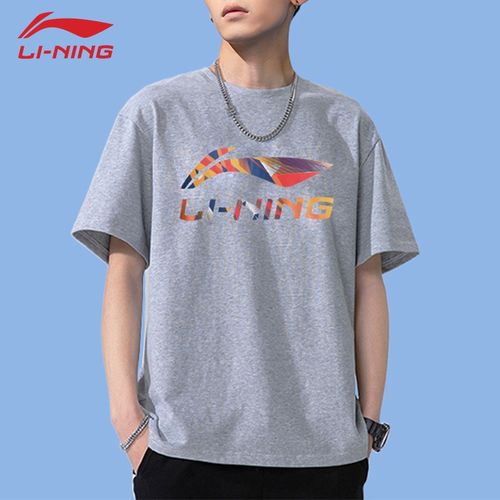 李宁t恤男士短袖衣服运动服饰篮球服体恤春夏季男装冰丝速干足球服