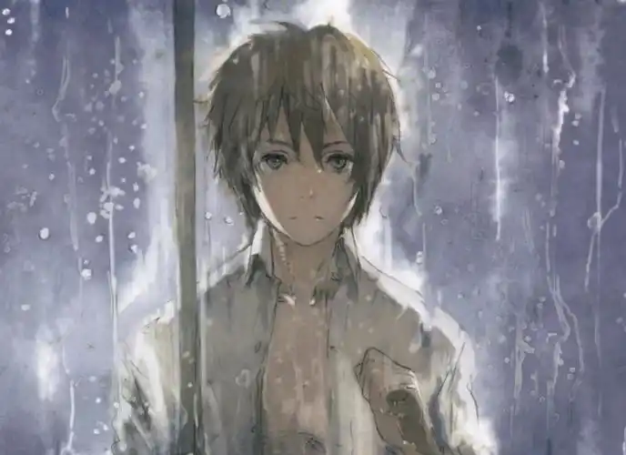 求一个人被大雨淋着,的图动漫的更好