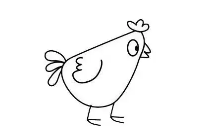 公鸡简笔画 超简单的公鸡简笔画画法步骤图片大全