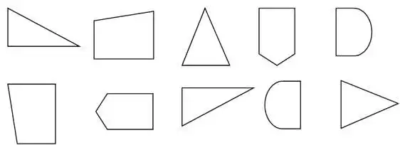 1. 写出大字母中是轴对称图形的字母.