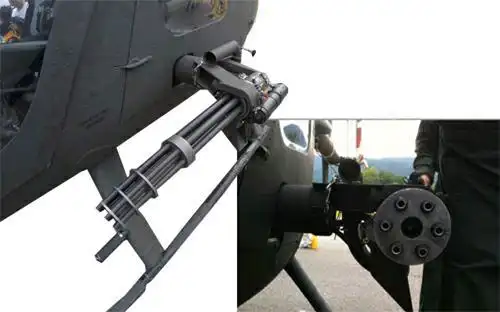 oh-6/500md直升机外挂m134米尼岗机枪.