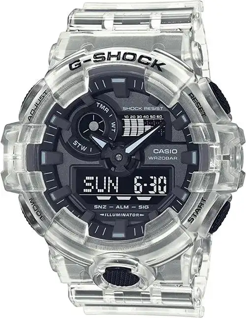 g-shock ga700ske-7a 透明/黑色 均码