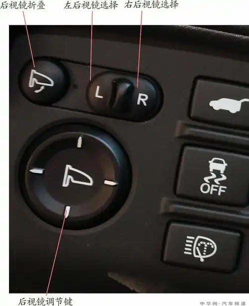后视镜调节按钮图解后视镜调节按钮怎么用