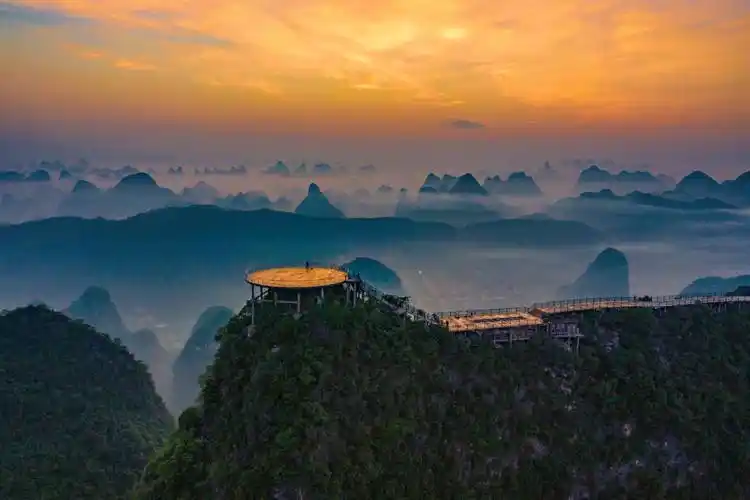 广西"第一缕阳光"拍摄中心——阳朔如意峰索道景区_旅游_活动_全民