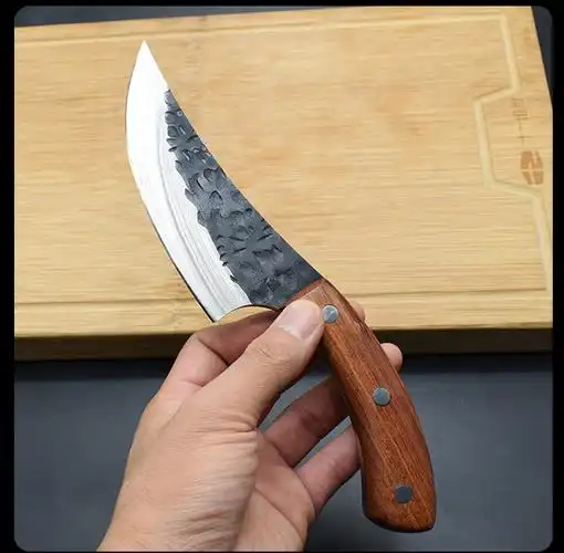 割肉刀屠夫专用剃肉刀杀猪德国进口钢锻打刀具锤纹单刀