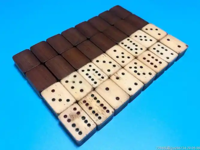 晚清竹骨牌九一套-宣和/骨牌/牌九-7788绿松石