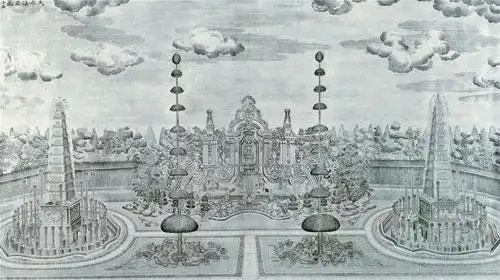 圆明园众星拱月的简笔画