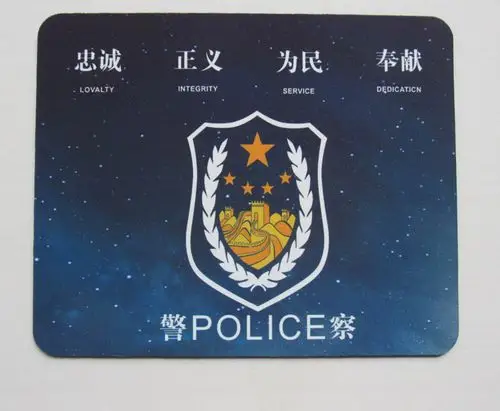 电脑鼠标垫 小号警察系列电脑鼠标垫尺寸26*21厘米police鼠标垫