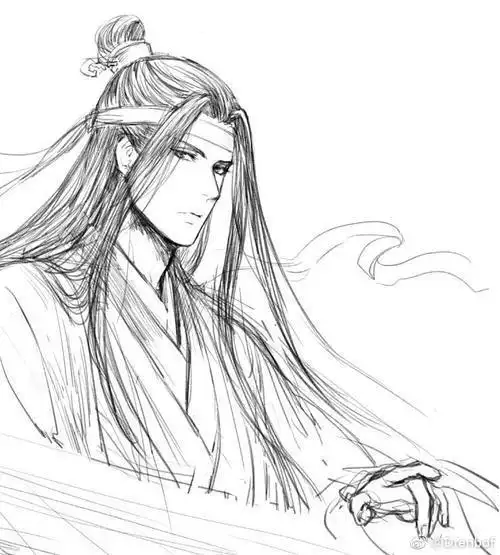 魔道祖师 陈情令 q版蓝忘机简笔画陈情令简笔画魔道祖师