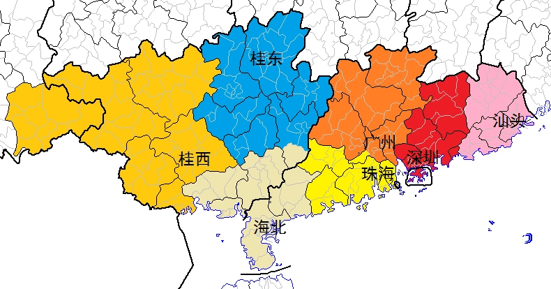 两广七分法 撤销广东省方案