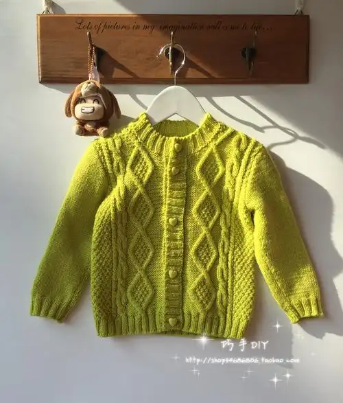 手工编织毛衣 羊毛衫 婴儿毛衣 儿童毛衣 满月送礼 纯羊毛毛线衣