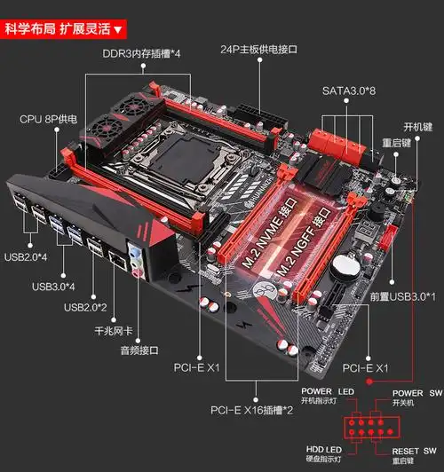 华南x99tf主板cpu套装e5至强267826662680v3志强电脑d3大未拆二手主板