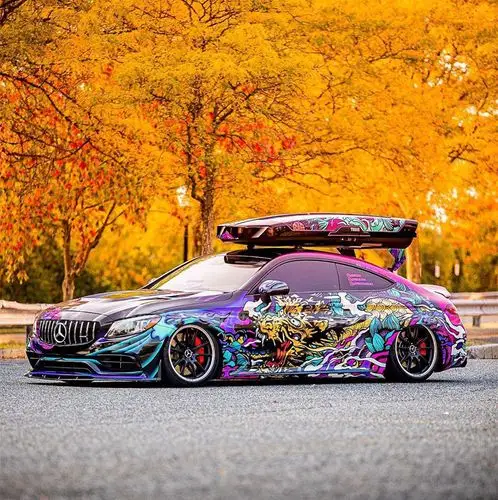 鲤鱼跳龙门有着200回头率的奔驰c63scoupe改装案例