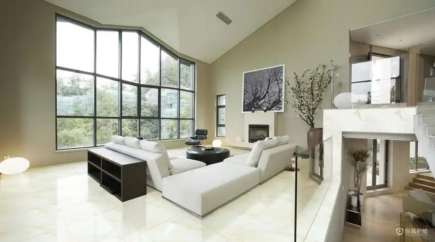 简约客厅大理石地面装修效果图-保驾护航装修网
