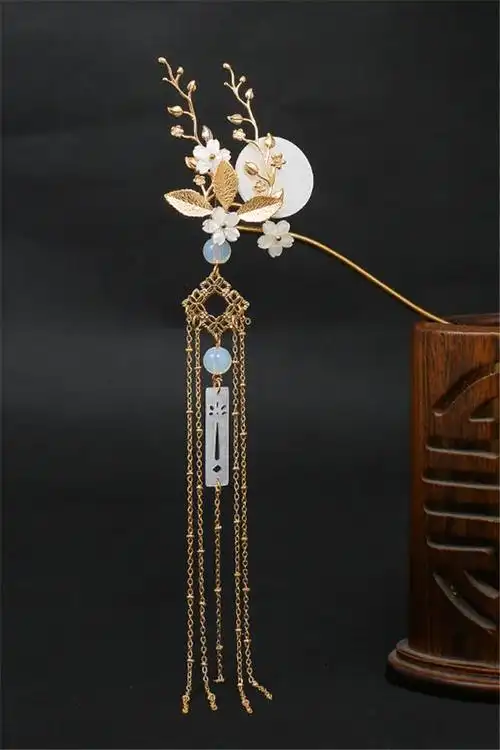 古装汉服簪子女头饰古风发饰发钗新娘步摇流苏饰品配饰盘发发簪