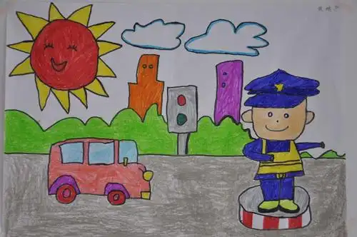 教育日中班段线上内容 写美篇           让我们用画笔画一画安全主题