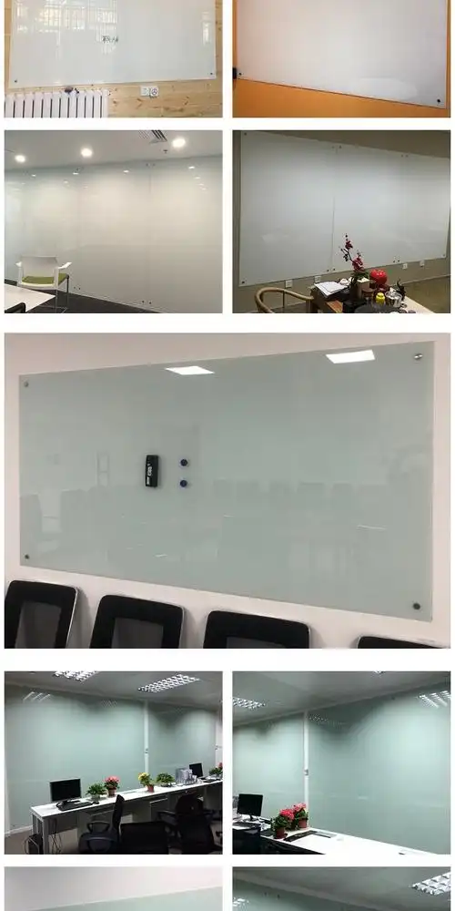 办公教学培训会议室烤漆玻璃黑板挂式背景墙留言记事写字画板大黑板