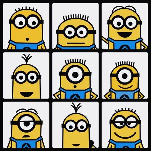 格子画banana小黄人