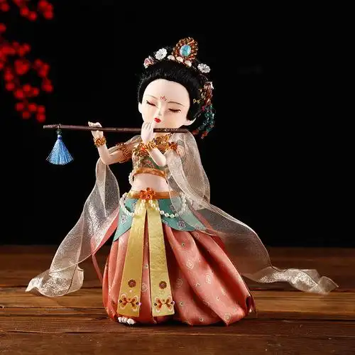 北京绢人特色纪念品人物摆件敦煌飞天娃娃中国风手办国潮文创礼物