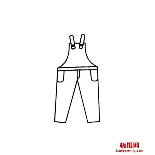 背带裤子怎样画穿着类