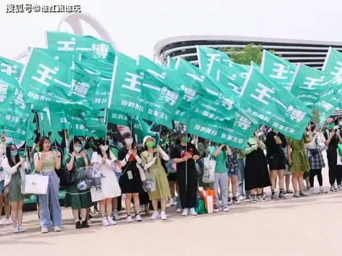 原创乐华演唱会一片绿海满场都是王一博应援色不愧是乐华唯一top