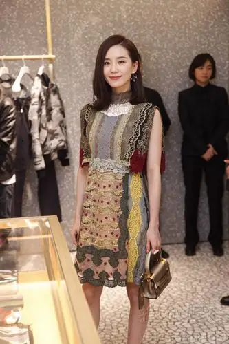 刘诗诗蕾丝礼服亮相品牌活动 温婉动人气质优雅